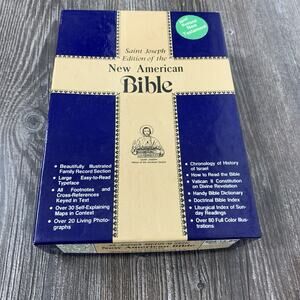 New American Bible ST JOSEPH Ed. Illustrated MEDIUM SIZE 609/13-BN Leather